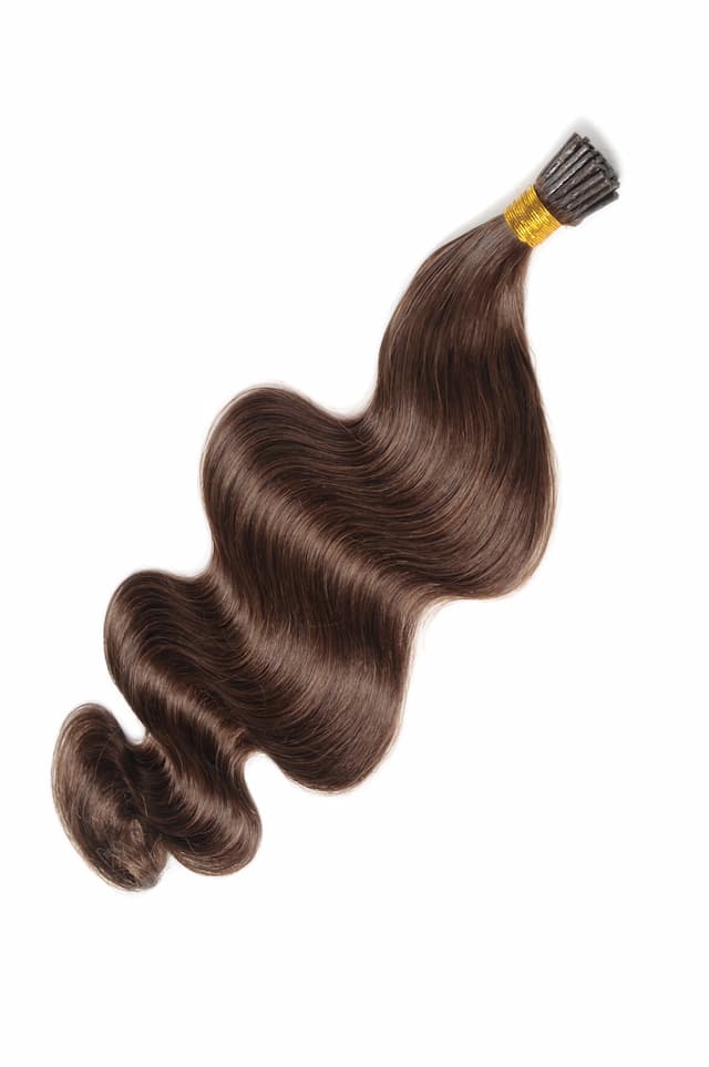 Dark Brown Wavy Keratin Tip Hair