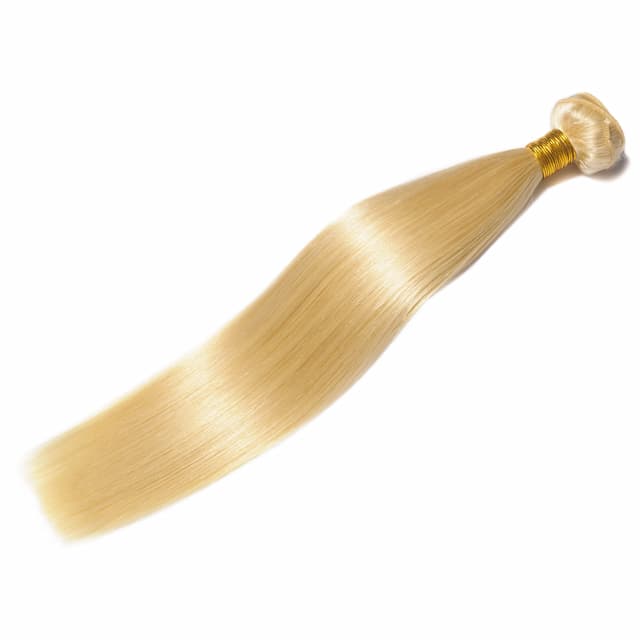 Blond Straight Weft Hair