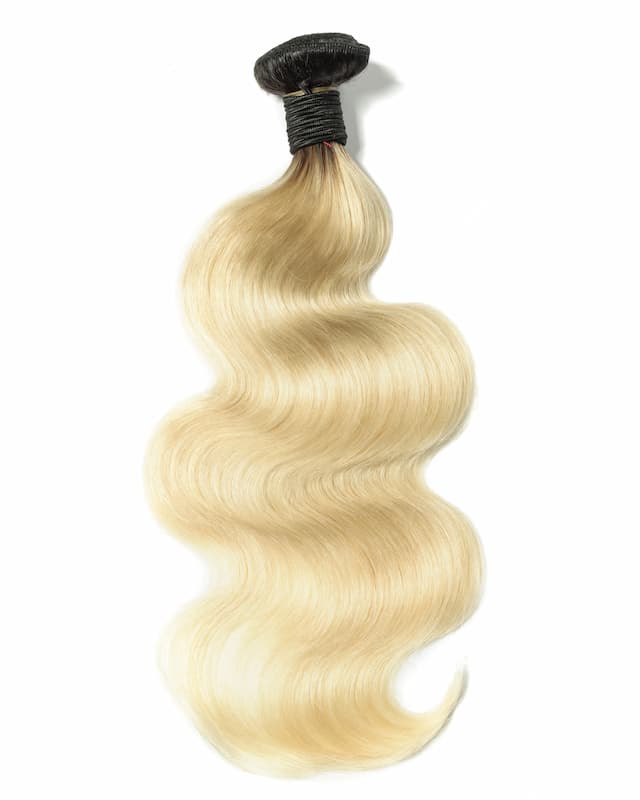 Blond Wavy Weft Hair